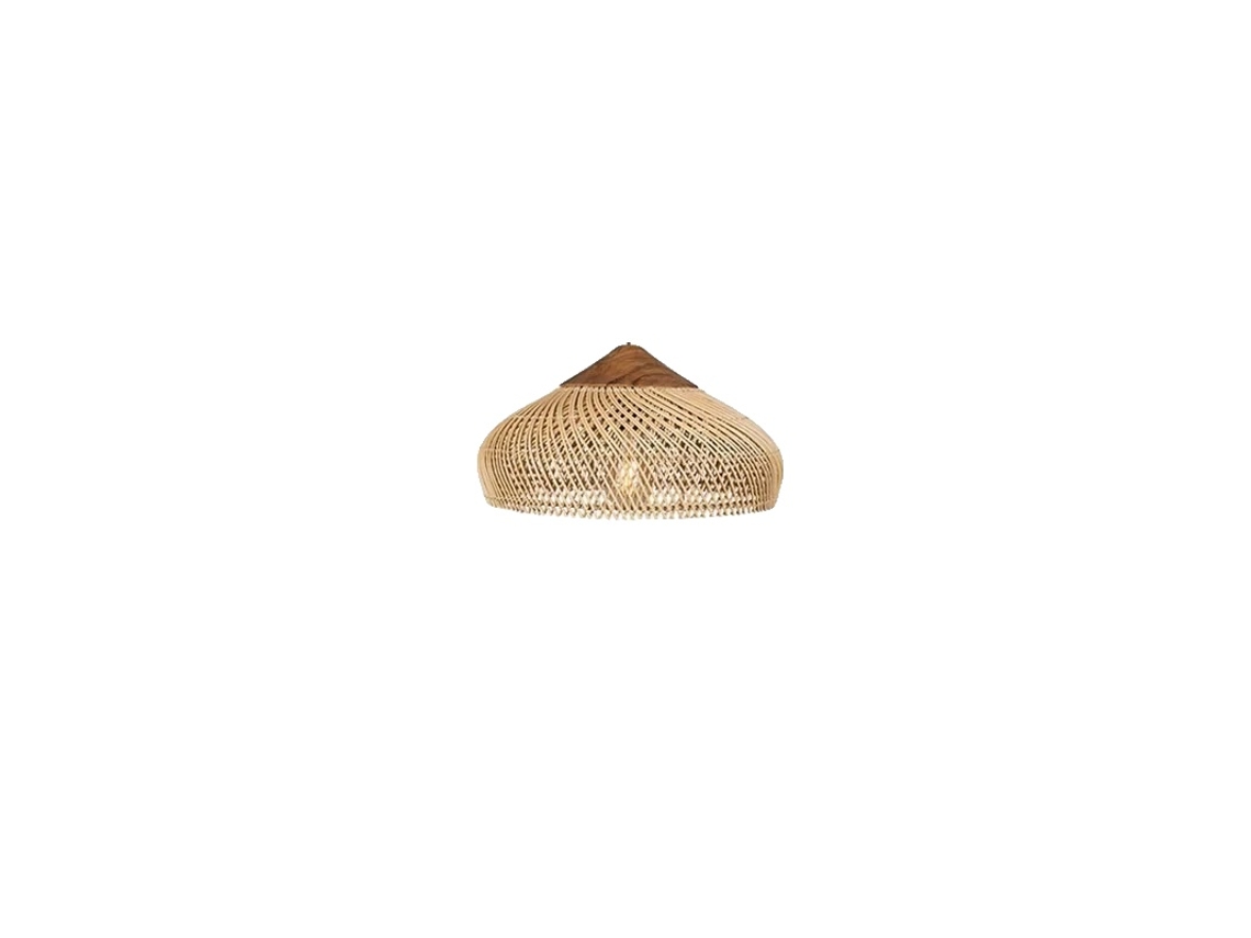 Lámpara colgante, elegante diseño de mimbre, versátil para diversos ambientes, 40x19cm, bombilla no incluida (OEM)
