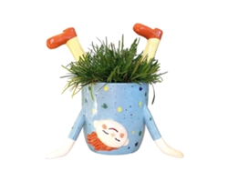 Bonita Maceta De Resina Para Plantas Suculentas, Decorativa, Para Oficina, Con Diseño De Personaje De Dibujos Animados.