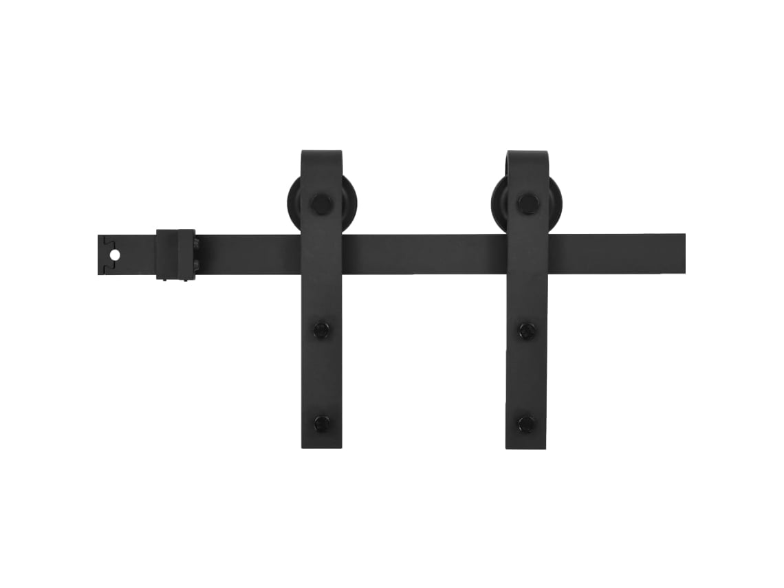 Herrajes para puertas correderas VIDAXL Negro Acero (183cm)