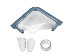 2 Soportes Triangulares Para Filtros De Fregadero Con 100 Bolsas Para Residuos De Cocina - Azul