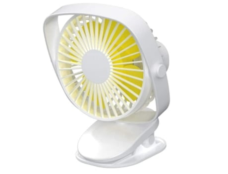 Ventiladores de refrigeración Mini ventilador de escritorio personal con batería recargable USB y rotación de 360 grados blanco BISBISOUS