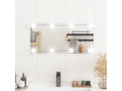 Espejo De Pared Con Luces Led Vidrio Rectangular 30x60 Cm