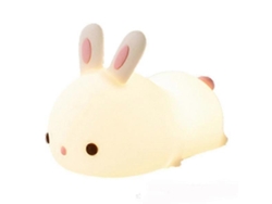 Luz nocturna de silicona con forma de conejo y LED - Luz nocturna pequeña para mascotas. Rosewell
