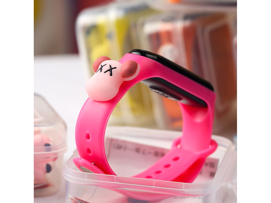 Reloj Deportivo Digital Infantil Con Led, Resistente Al Agua Y Decoración De Oso Rosa Para Estudiantes.