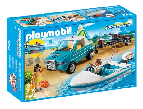 PLAYMOBIL Summer Fun: Recogida de surfistas con barco (Edad Mínima: 4)