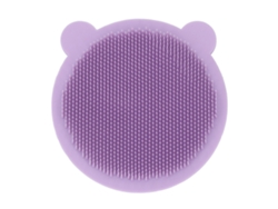 Cepillo De Baño De Silicona Suave Con Diseño De Dibujos Animados Para Bebés, Ideal Para Masajear Y Exfoliar El Cabello - Morado