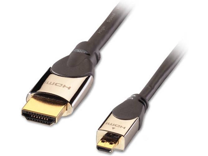 Cable HDMI LINDY (Micro HDMI D - 2 m - Negro)