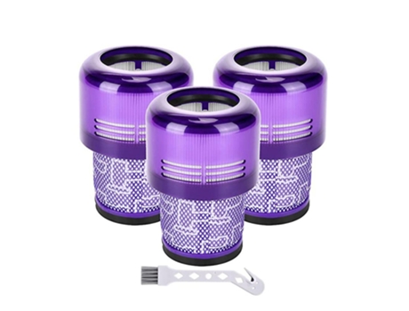 Pacote com 3 filtros de vácuo para aspirador de pó dyson v11 sv14, 970013-02
