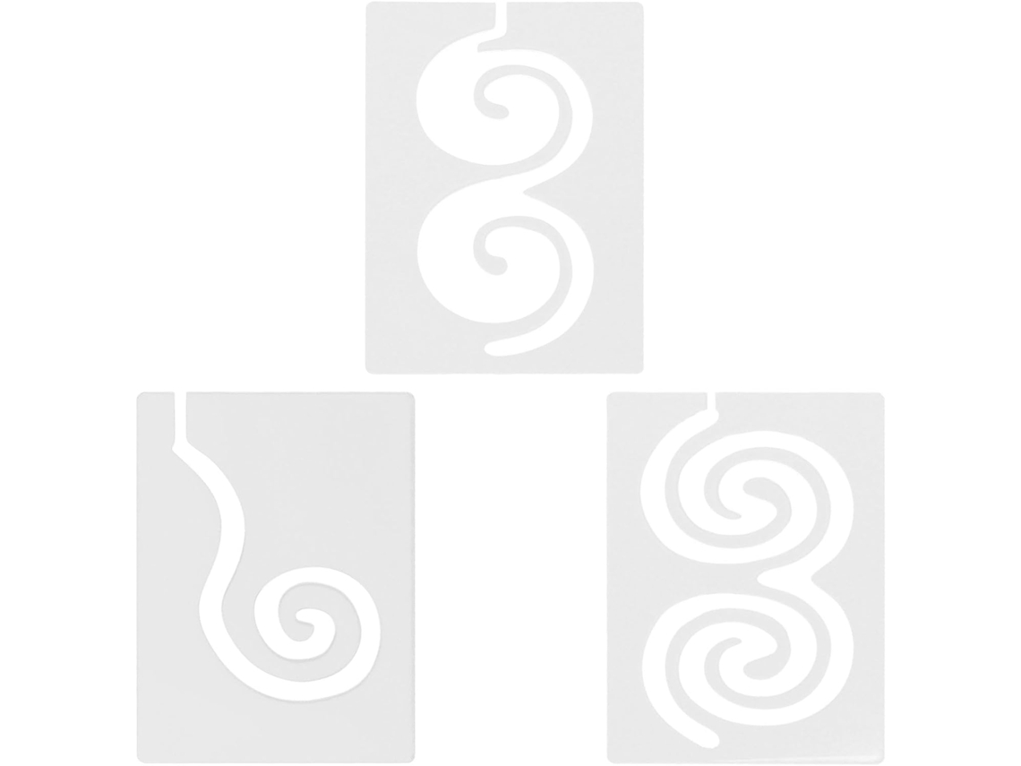 Juego De 3 Plantillas De Acrílico Transparente Para Acolchado, Con Diseños En Espiral.