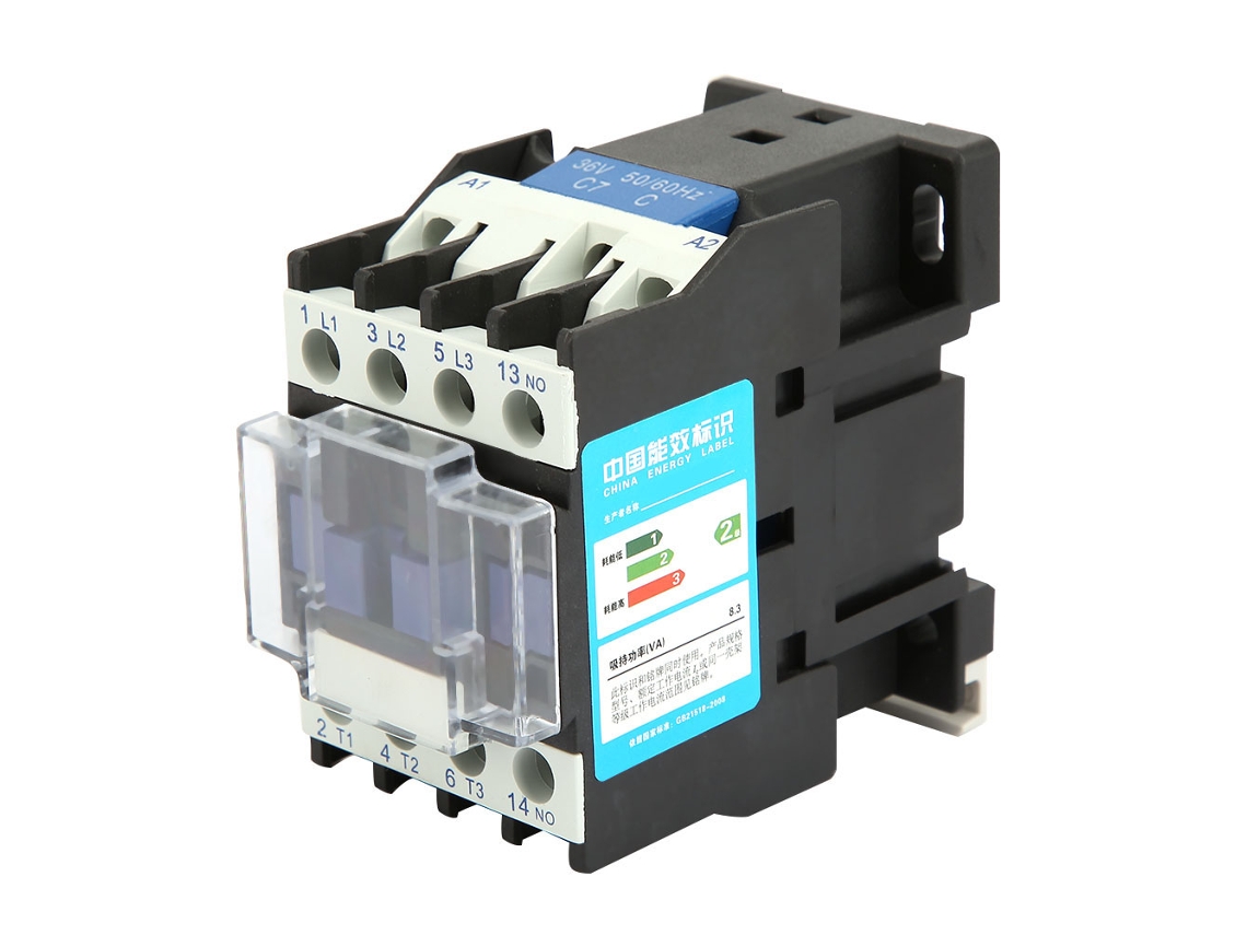 Contactor Eléctrico Industrial Para Montaje En Riel Cjx2-1210 (36 V Ca)