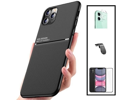 Carcasa + Protector + Soporte L Safe Driving iphone 13 Pro PHONECARE Magnetic Lux Negro 87950