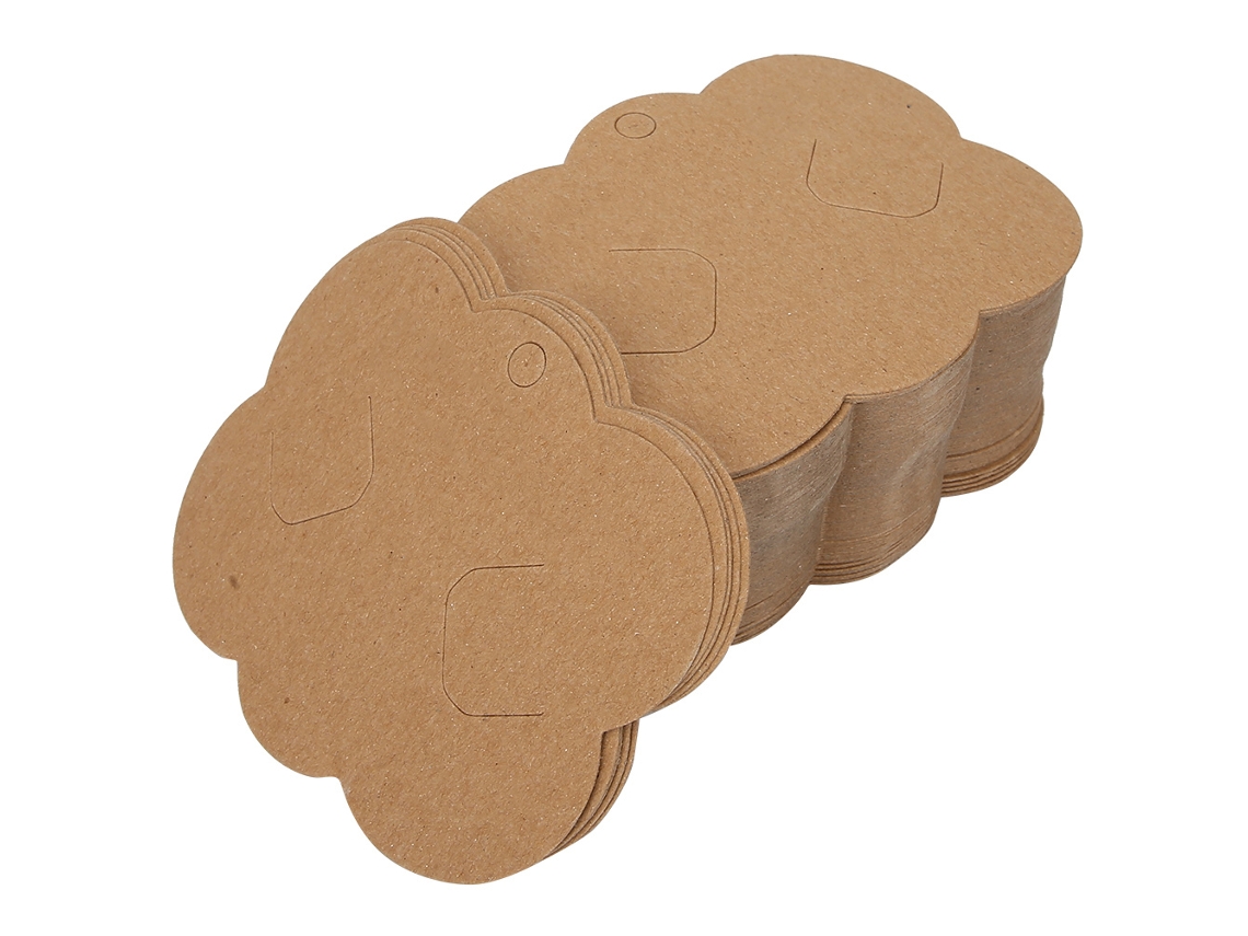 100 Tarjetas De Presentación Marrones Para Empaques De Pinzas Para El Cabello (diy)