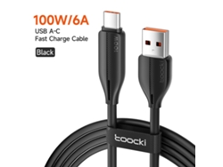 Cable USB Tipo-C 6A, carga rápida de 100W, datos, Super Charge USB-C para Huawei/Honor/Xiaomi, 1m/2m, negro
