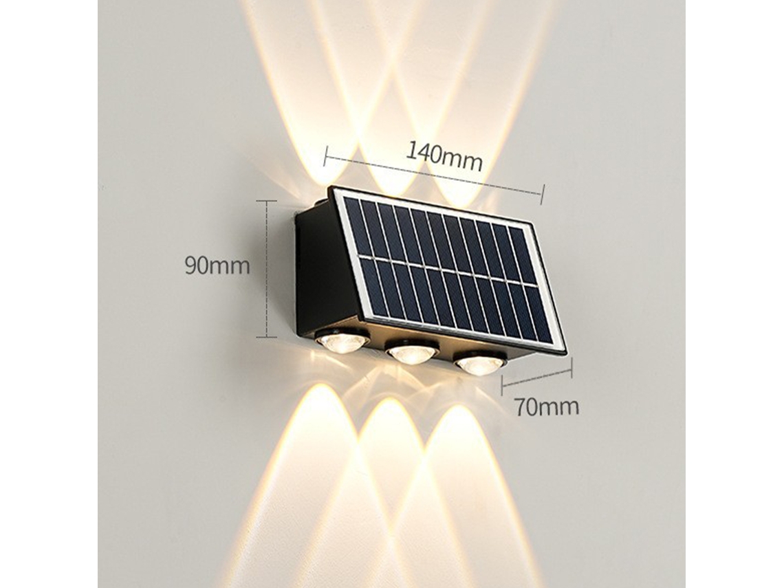 2026-lámpara Solar Exterior Impermeable Ip65 Para Jardín Paisaje Villa, Lámpara De Pared De Lavado De Pared Noche Decoración