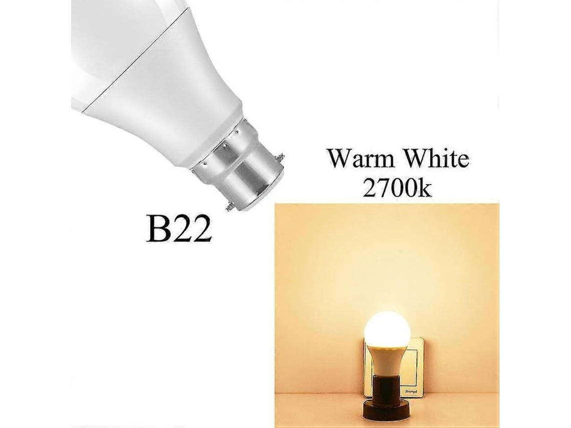 Bombilla Led Con Sensor Crepuscular, 10 W, B22, Luz Blanca Cálida 2700 K, Ip44, Encendido/apagado Automático.