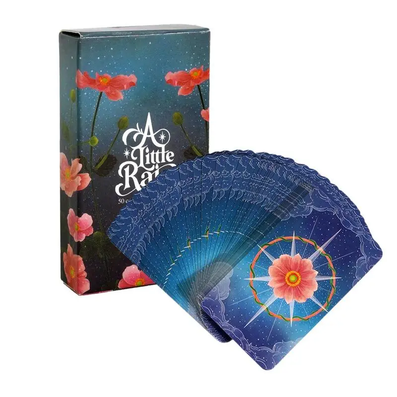 Cartas Oráculo De Plantas "lluvia Ligera" De 10,3 X 6 Cm, Con 52 Ilustraciones Únicas Y Exquisitas De Plantas.
