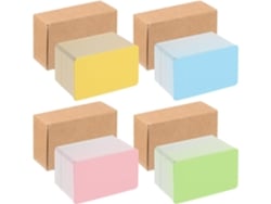 4 Cajas De Tarjetas En Blanco De Papel Kraft Multicolor, Papel Kraft 100% Grueso.
