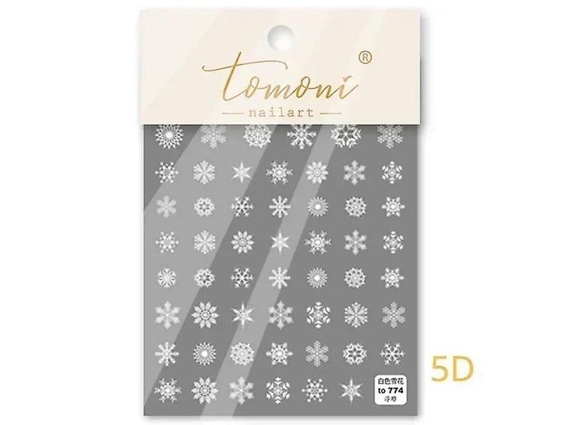 Pegatinas 3d 5d Para Uñas Con Diseño Láser, Copo De Nieve Navideño De Invierno, Purpurina De Cristal, Autoadhesivas Mp5164to774