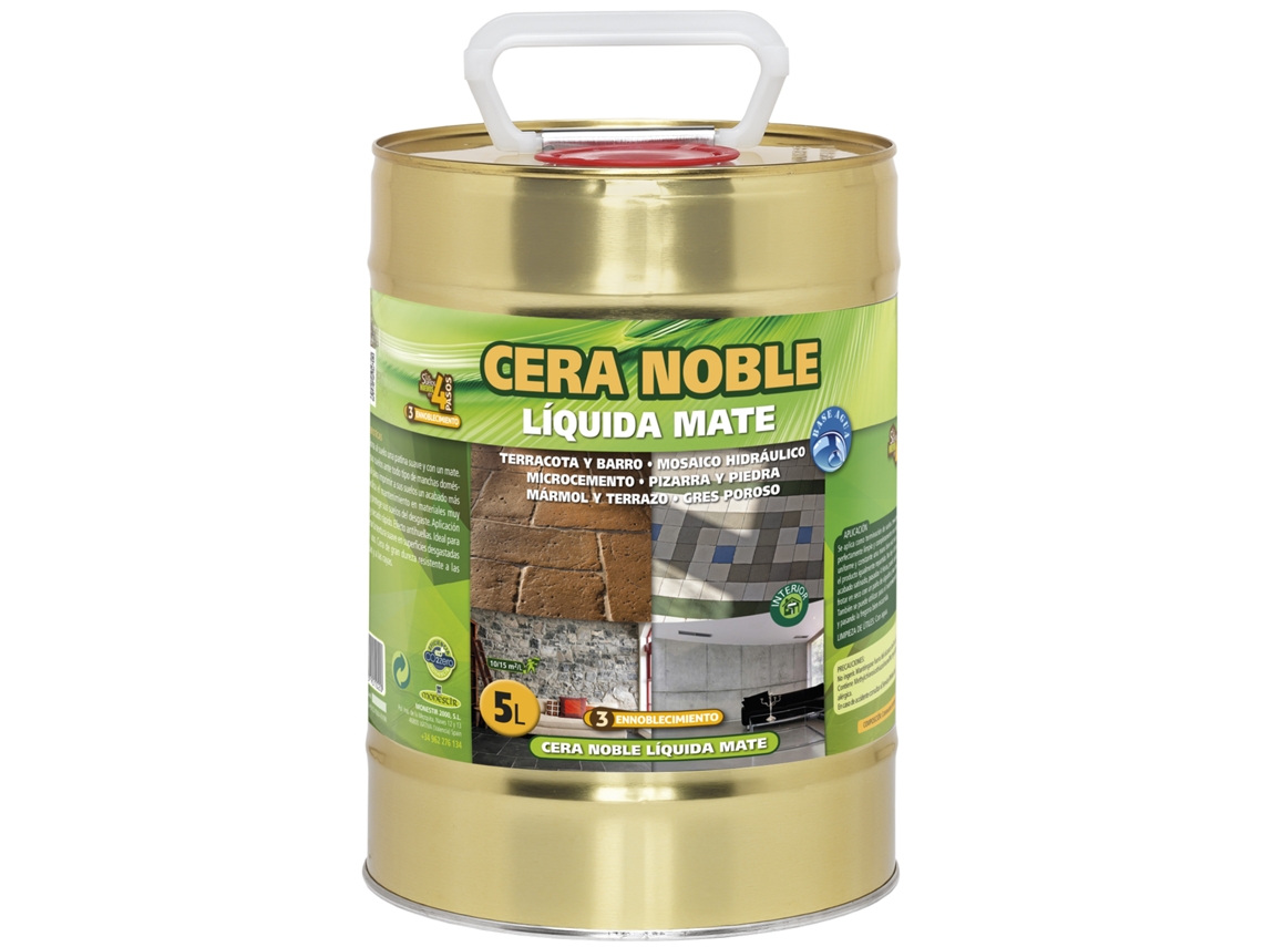 Cera Noble Líquida Mate - Cera Ecológica para Suelos  de Interior 5L