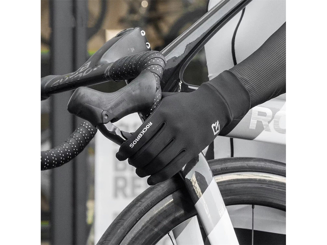 Marrón Claro xl Rockbros Guantes Ciclismo Antideslizantes Dedos Completos Cortavientos Primavera Otoño Exterior