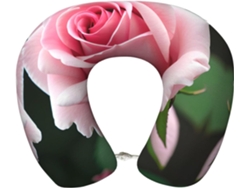 Almohada Viaje Rose Espuma Viscoelástica Poliéster, Soporte Relajación, Fácil Viajes