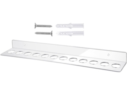 Soporte Para Tijeras Y Peines, Transparente, Para Montaje En Pared Con 12 Ranuras, Ideal Para Peluquerías.