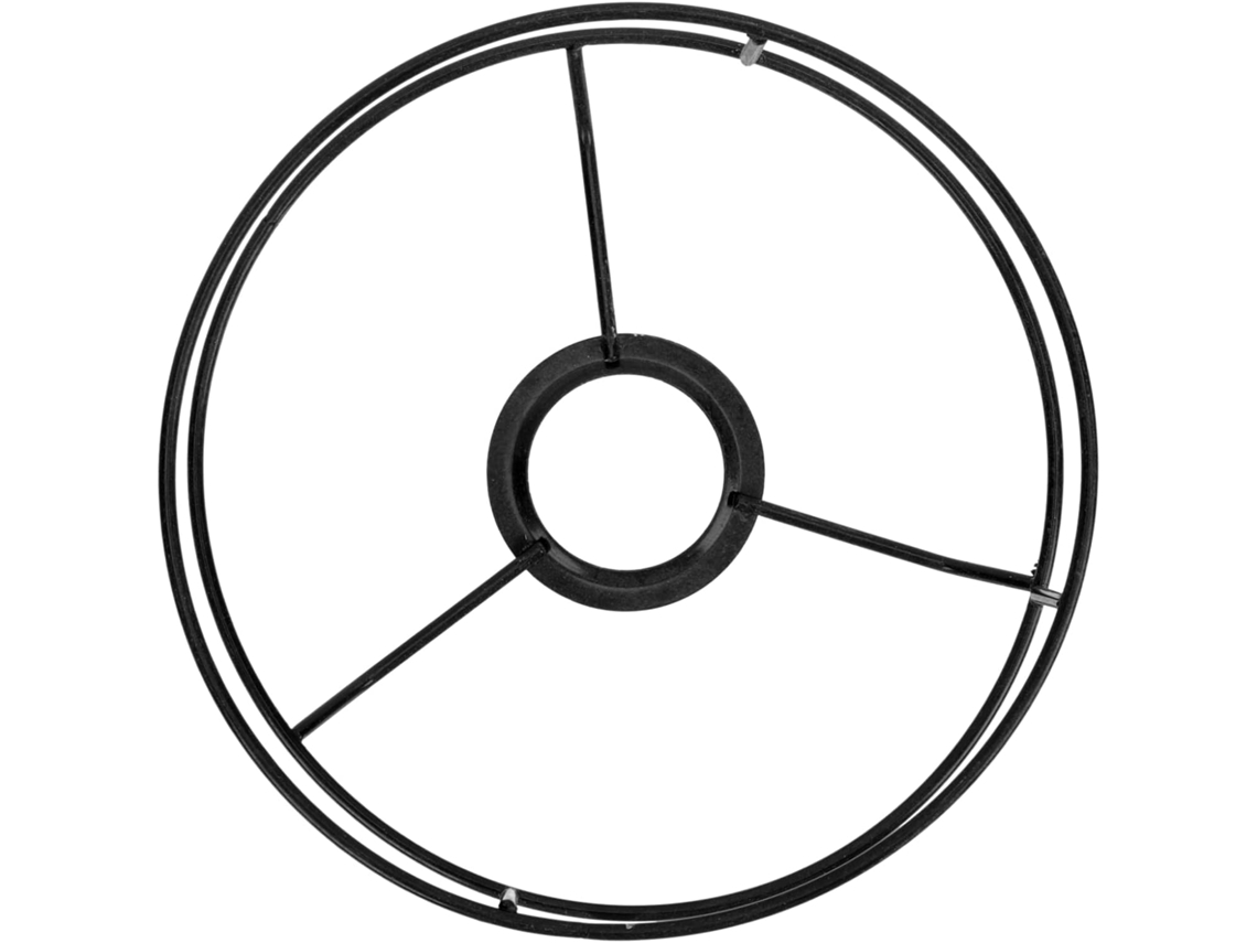 Marco De Pantalla De Lámpara Pequeño Redondo De Hierro Negro De 4 Cm, Soporte Para Lámpara Diy, Resistente.