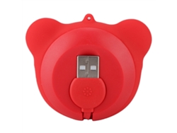 Cable De Carga Enrollado Retráctil Usb De Dibujos Animados 3 En 1 De 100 Cm 5v 2.4a Rojo