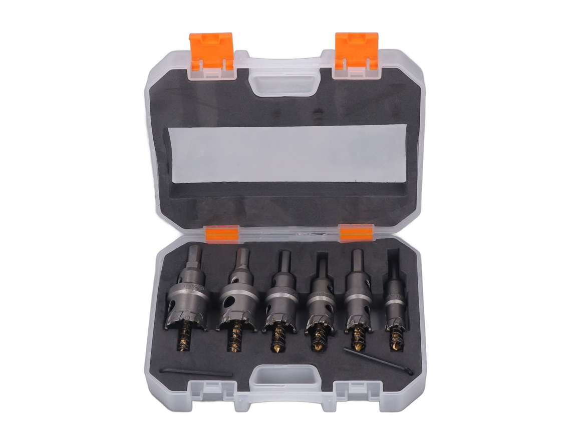 Juego De Brocas De Corona De Carburo Tct De 16-32 Mm Para Cortar Aluminio Y Acero.