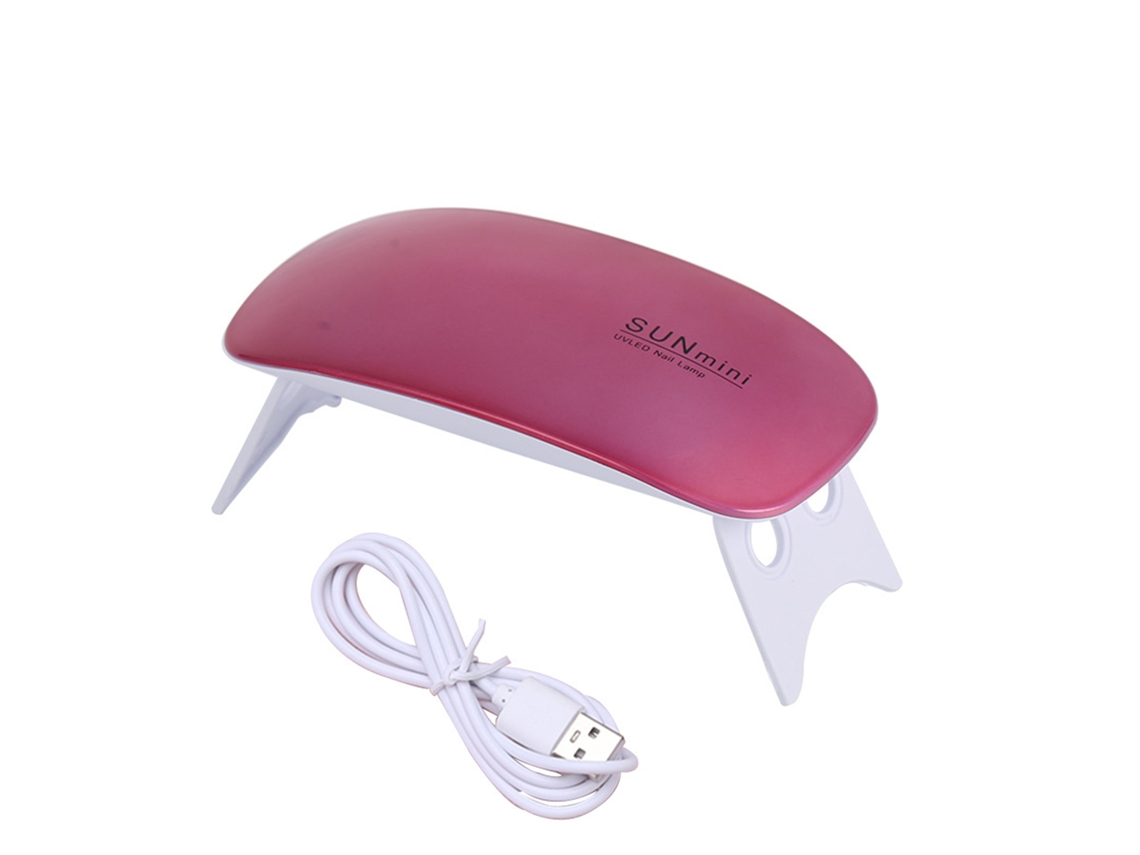 Lámpara de secado de uñas plegable y portátil Rebe con 6 bombillas y temporizador de 60/120 segundos para esmalte en gel.