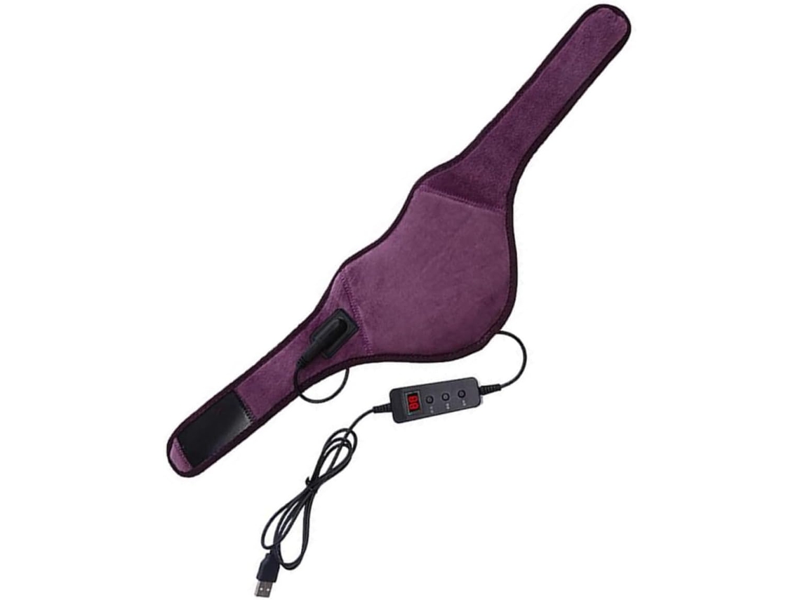 Cinturón Cervical Calefactable Usb, Masajeador Eléctrico De Infrarrojos Lejanos Con Bolsillo De Moxibustión Integrado.