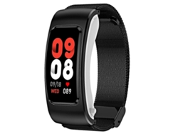 Reloj inteligente Ly Ebike con correa de acero de 1,08 pulgadas y auriculares extraíbles (negro)