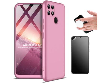 Kit Funda, Protector de Pantalla y Popsocket Xiaomi Mi 11 Lite 4G Slim Armor 360 4845 4845 Rosa