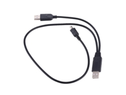 Cable de datos portátil USB a mini USB con función de alimentación, cable de datos para computadora, portátil y notebook, 1 unidad, negro. Nostalgia88