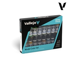 Set Vallejo Model Color Camuflaje Alemán de la Segunda Guerra Mundial: 16 pinturas acrílicas mate de 18 ml con gotero para pintar figuras y maquetas.