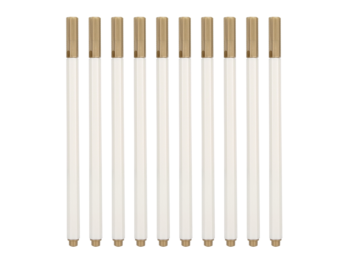 10 Rotuladores De Pintura Dorados Con Punta De Pincel Suave Para Decoración De Álbumes Diy