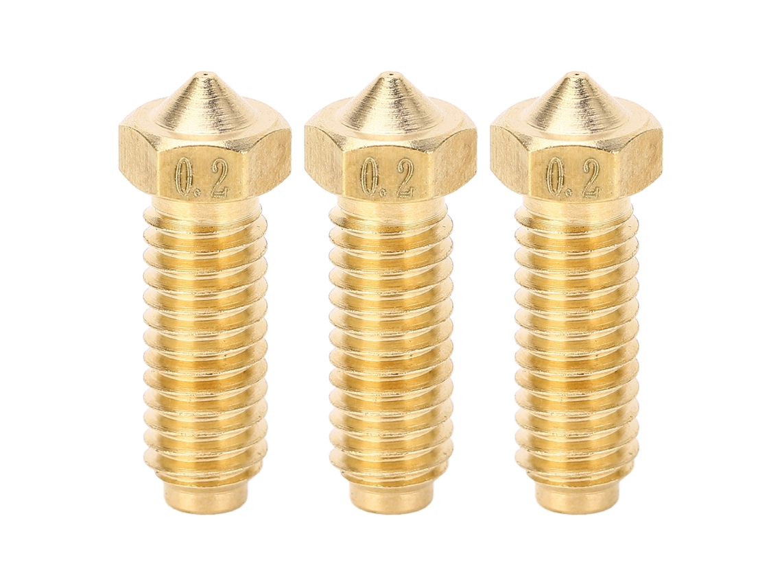 Kit Bico Latão 3d Para Extruder Hotend Anycubic Kobra 2 Pro Maximum Plus 1.75/0.2mm 3 Piezas
