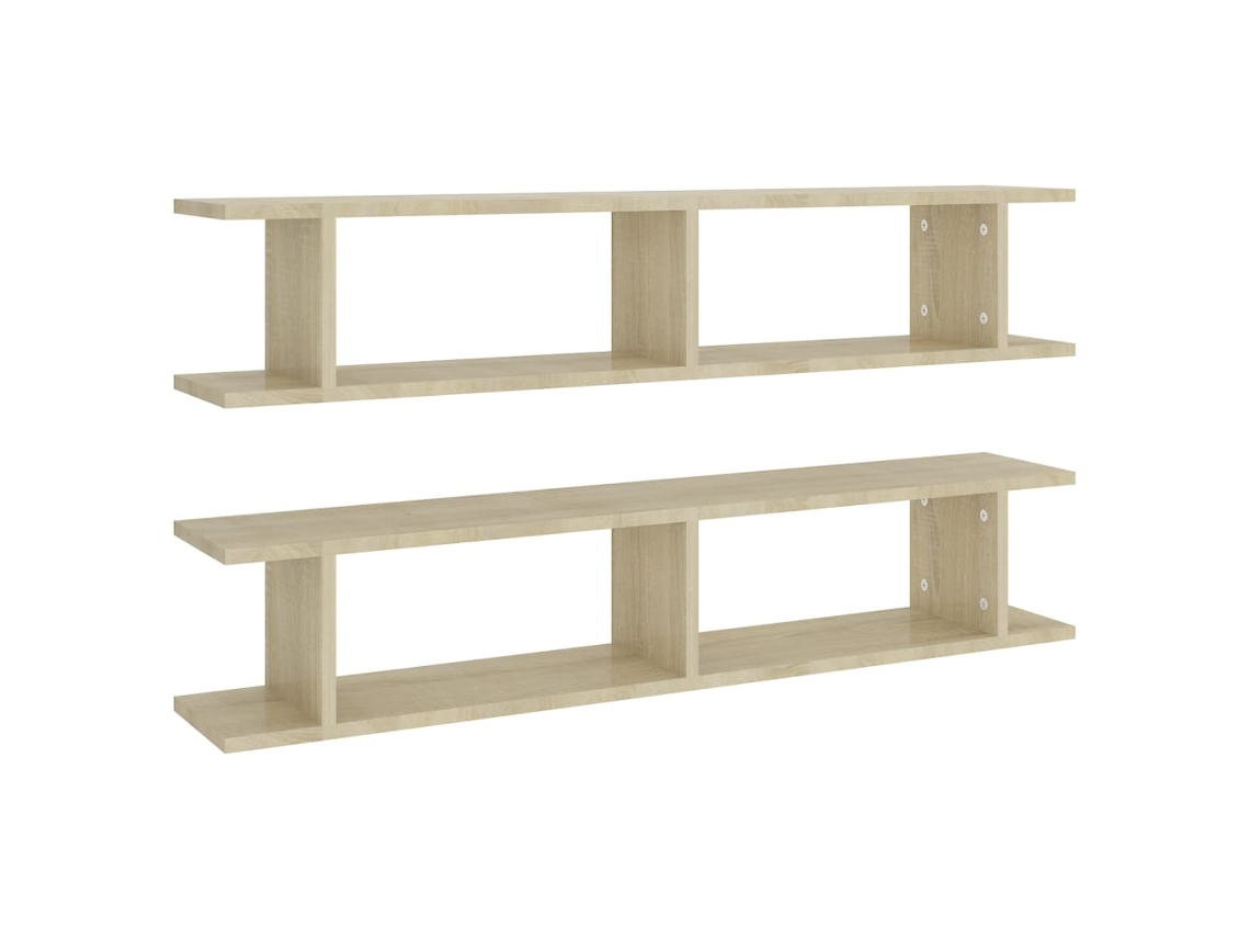 Juego de 2 estantes de pared Contrapl en roble Sonoma MAISON EXCLUSIVE (105x18x20 cm)