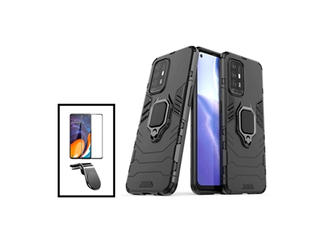 Kit De Película De Vidrio Templado De Cubierta Completa 5D 3X1 Soporte Magnético De Defensor Militar L Coche De Conducción Segura Para OPPO A94 5G ...