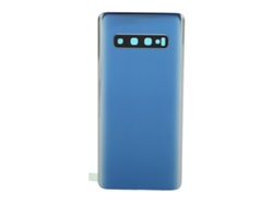 Cubierta Trasera De Cristal Para Samsung Galaxy S10 G973, Resistente Al Agua, Con Cinta Adhesiva Para Lente De Cámara, Color Azul