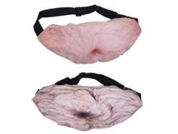 Ats-2pcs Barrigón Falso 3d Bolsos Cintura Para Regalos De Navidad