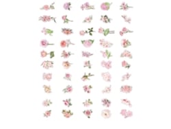100 pegatinas de flores naturales para álbumes de recortes, pegatinas autoadhesivas, suministros de agenda, tarjetas, cartas, bricolaje.