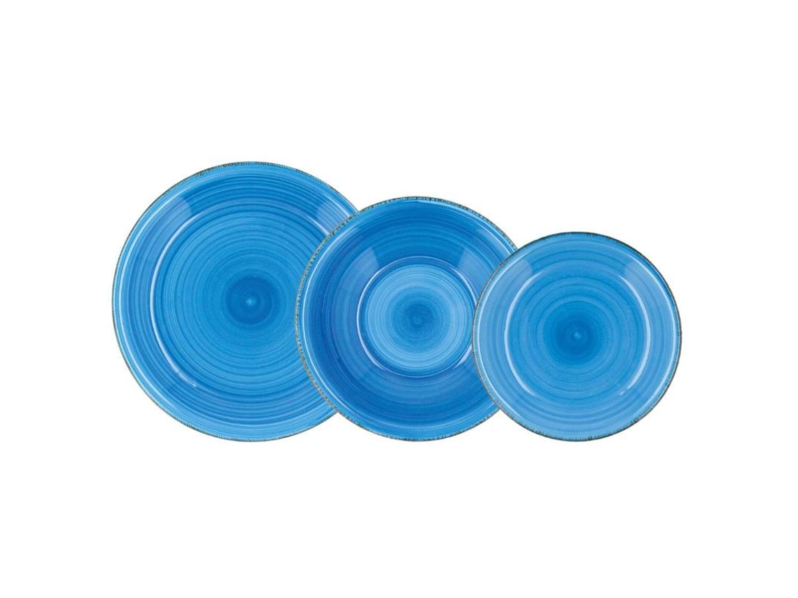 Vajilla loza vita azul 18 piezas