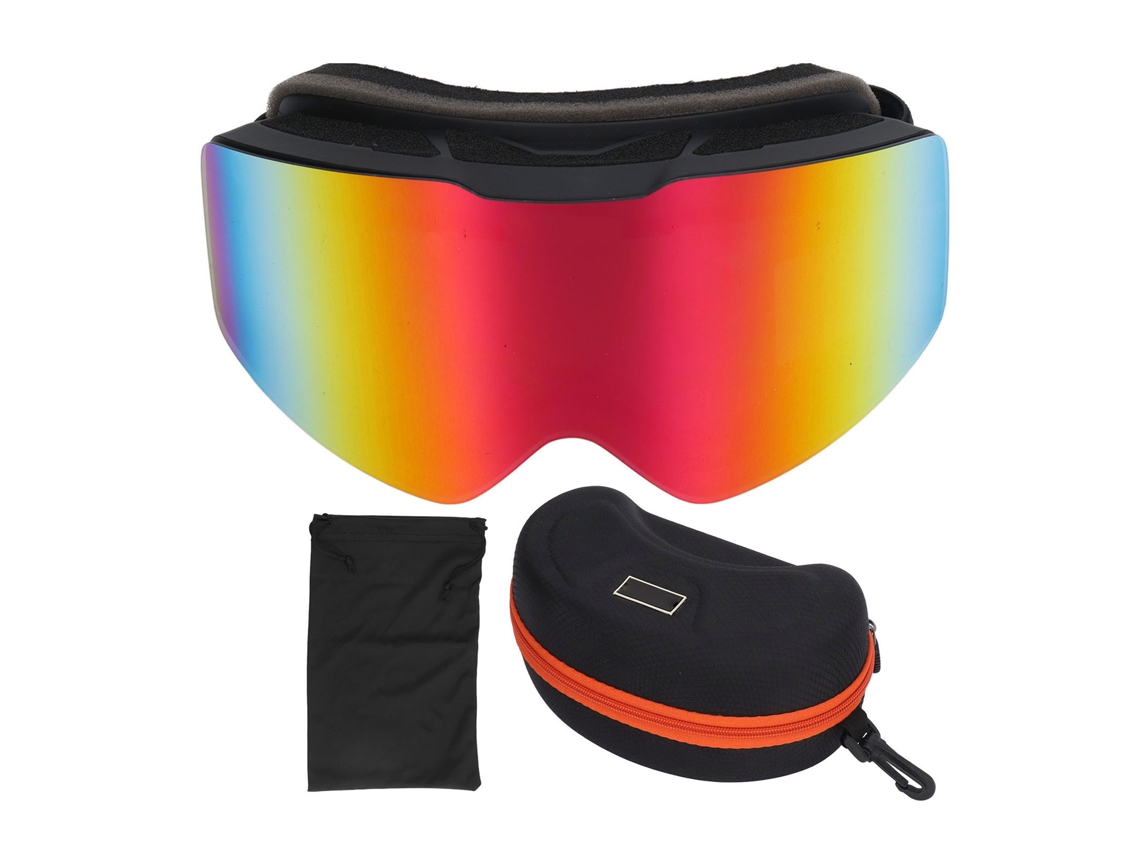 Gafas De Esquí Y Snowboard De Doble Capa Anti Niebla, Resistentes A Impactos, Protección Uv Y Visión Amplia, Lente Roja Arena Negra