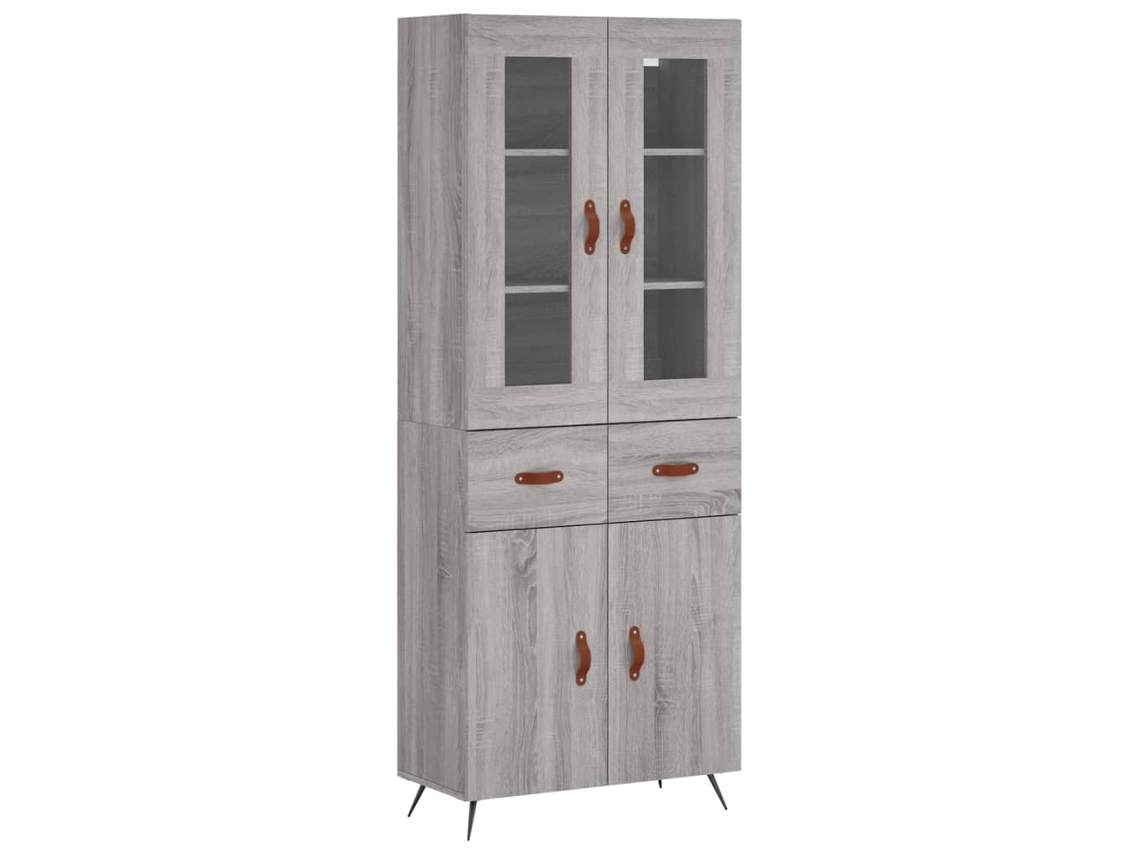 Maison Exclusive - Aparador Alto Madera Contrachapada Gris Sonoma 69,5x34x180 Cm