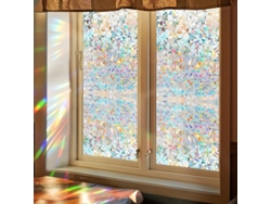 Vinilo Térmico Para Balcón Estilo Arcoíris - Película Estática Aislante Y Decorativa - 45x300cm