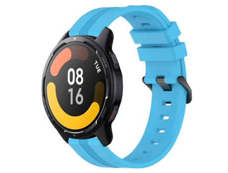 Correa de reloj inteligente para Xiaomi Watch S1 Active 22 mm Correa de reloj Slicone a rayas cóncavas (azul cielo)