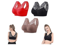 Conjunto de sujetador de 3 piezas 2026, anticaída, sin aros, material transpirable, cómodo y sexy para dormir y practicar deporte.