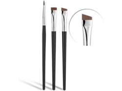 Juego De Brochas De Precisión Ultrafinas Para Delineador De Ojos, Brocha Angular Fina Para Delineador De Ojos (3 Piezas)