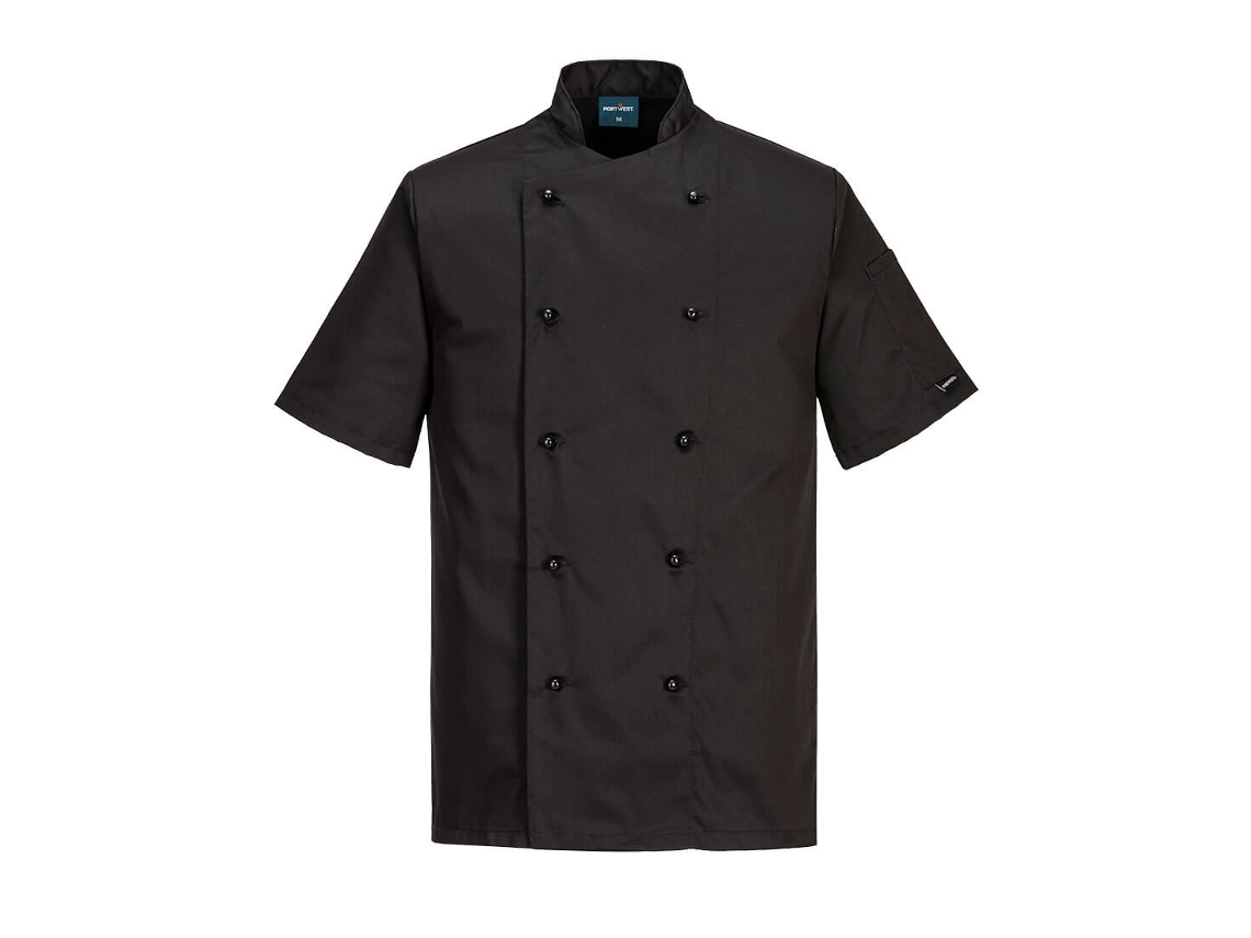 Chaqueta De Cocina Kent De Manga Corta - Frescura Y Estilo Blanco / S